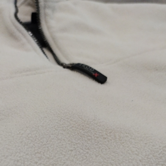 Izod Cream and Black Zip-Up Sweater - Picture 16 of 17